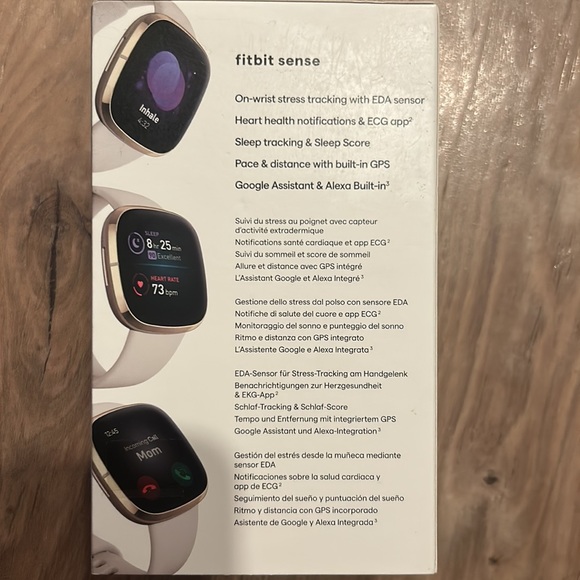 Fitbit Sense health & fitness smartwatch. White/gold version. - Picture 6 of 7
